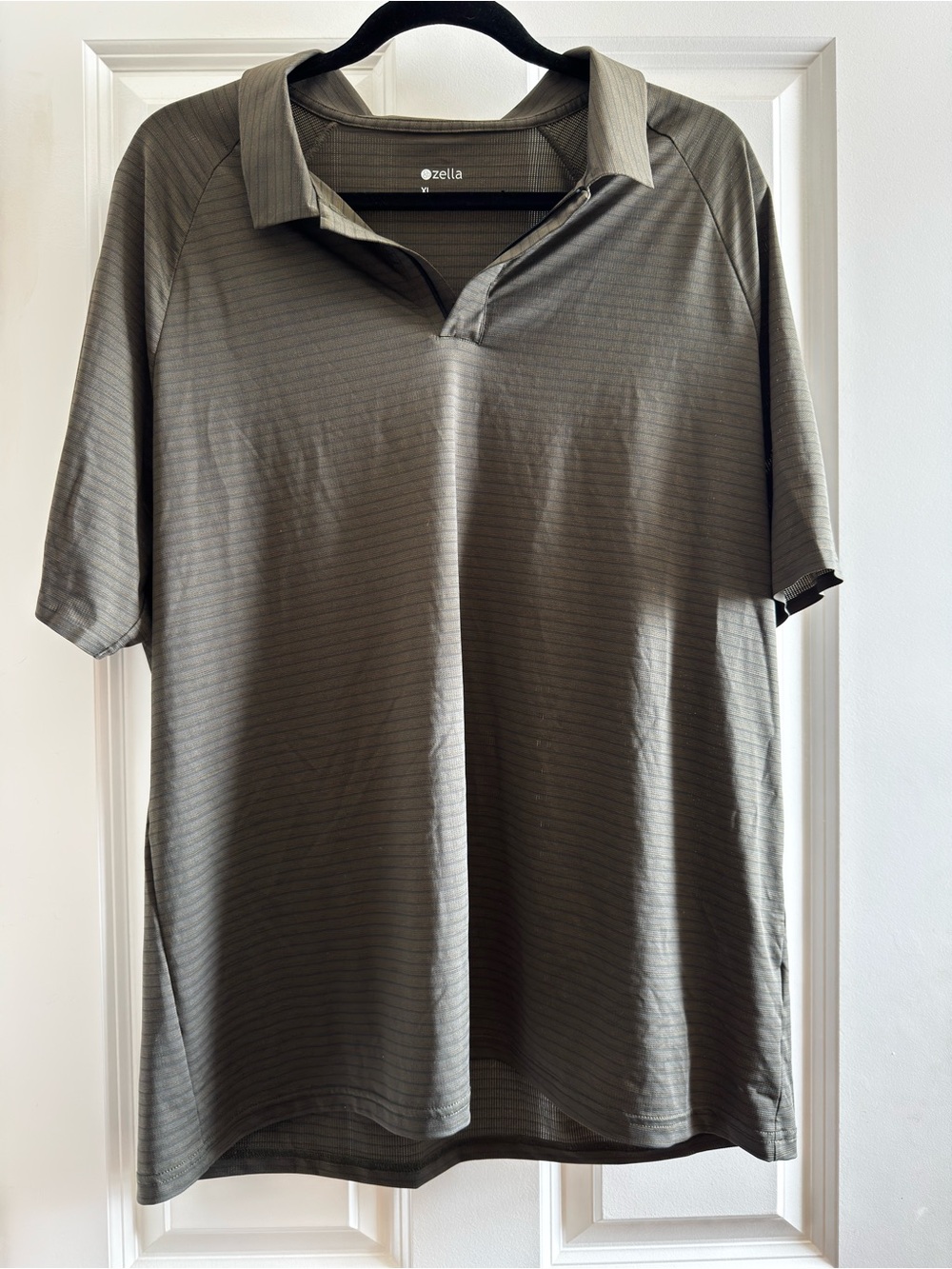 Zella Men's Olive-Tone Short Sleeve Polo